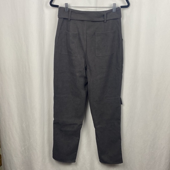 Anthropologie Sadie & Sage Moonlight Mile Paper Bag Pants - Charcoal -Size Small - Picture 12 of 13